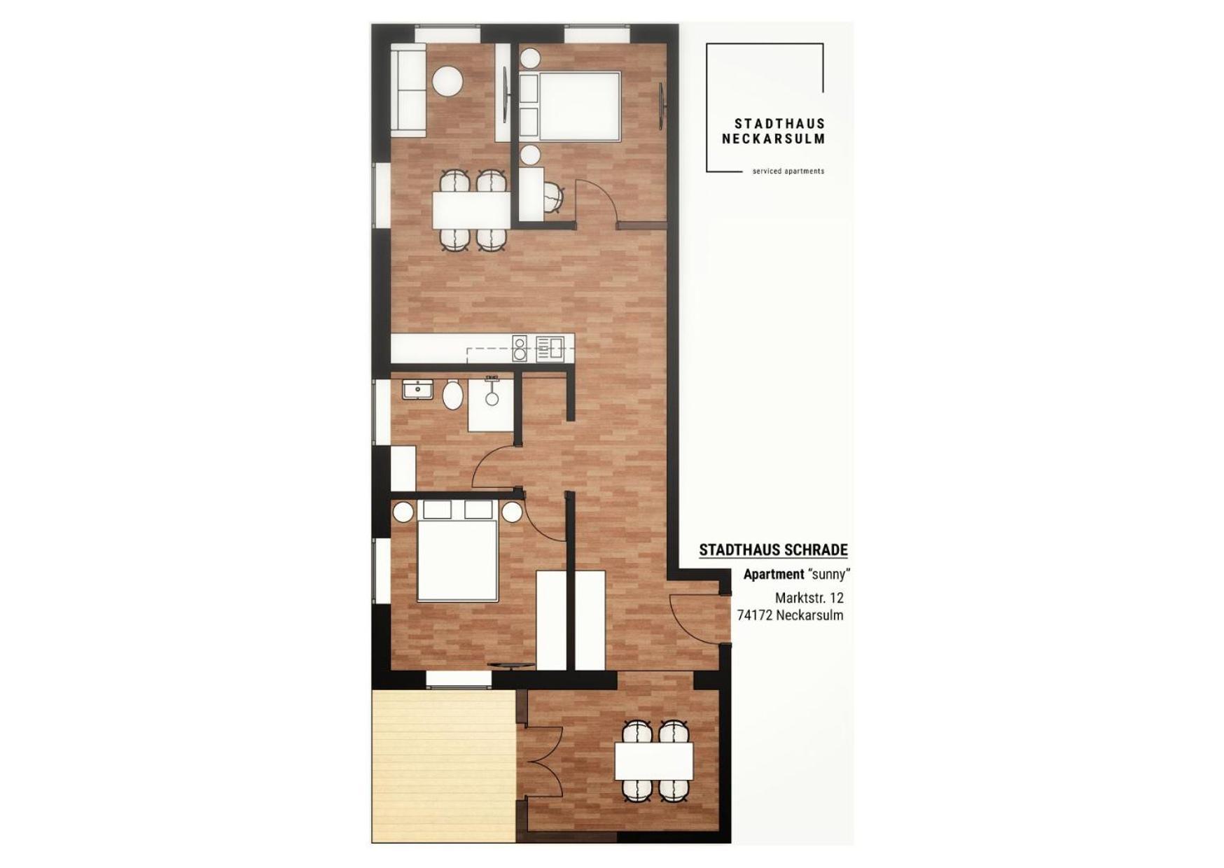 Stadthaus Neckarsulm Serviced Apartments - Stadthaus Schrade Zewnętrze zdjęcie